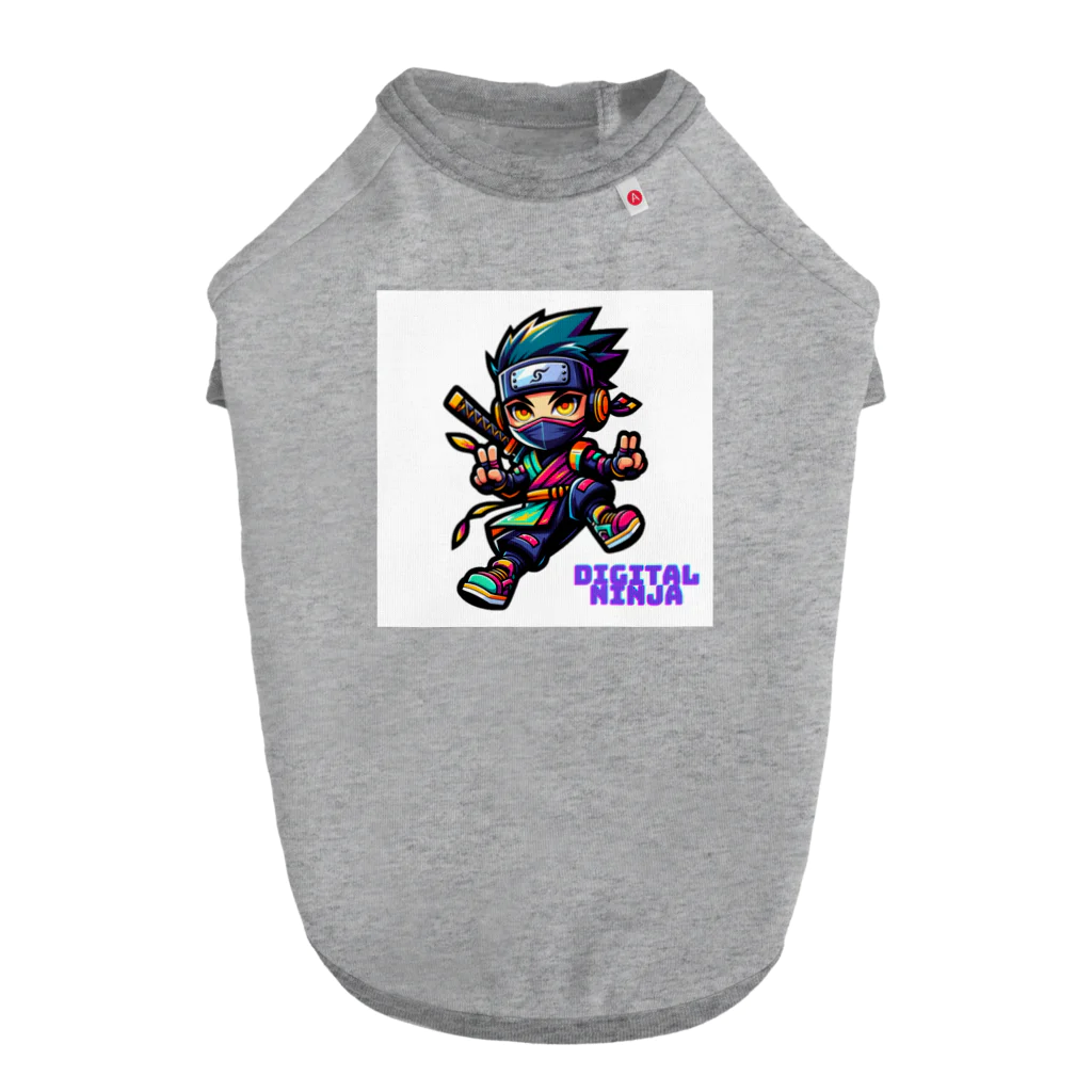 rsrsrsrsrの“Digital Ninja” ロゴ付き Dog T-shirt