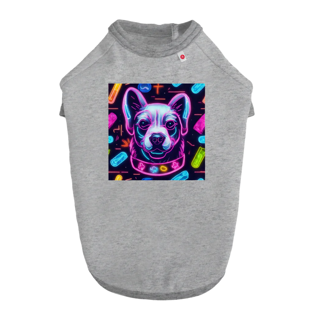 オダチャンショップのneon dog ドッグTシャツ