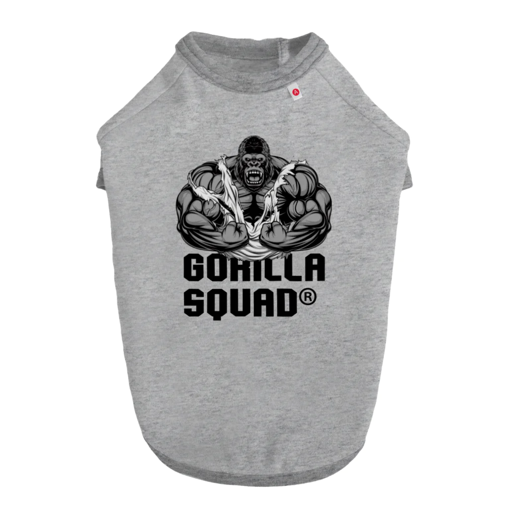 GORILLA SQUAD 公式ノベルティショップのアングリーゴリラビルダー/ロゴ黒 Dog T-shirt