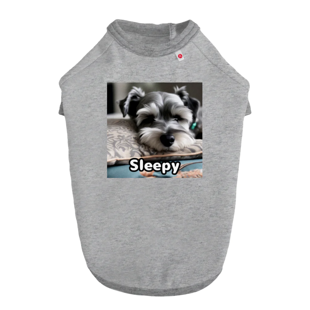 kkb81の眠そうなミニチュア・シュナウザー Dog T-shirt