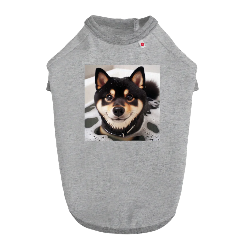 ANTARESの黒柴お風呂でポカポカ Dog T-shirt