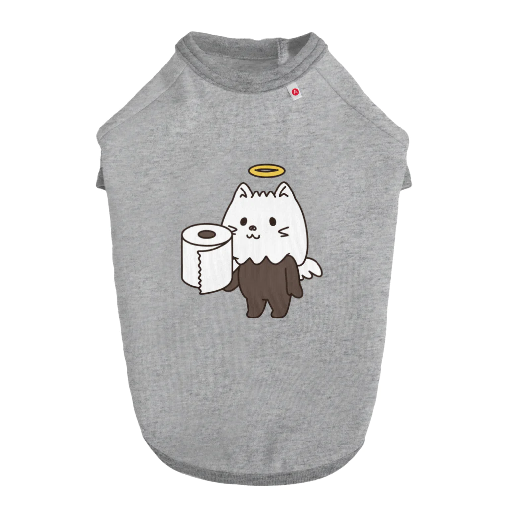 イラスト MONYAAT のねこかぶってるやつ　トイレットペーパー ドッグTシャツ