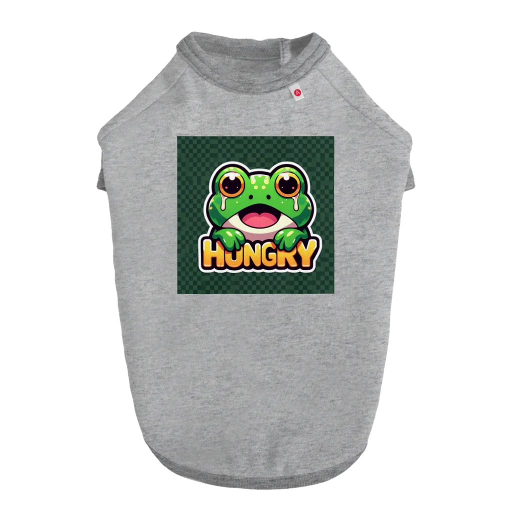 カエルグッズのHUNGRYカエル Dog T-shirt