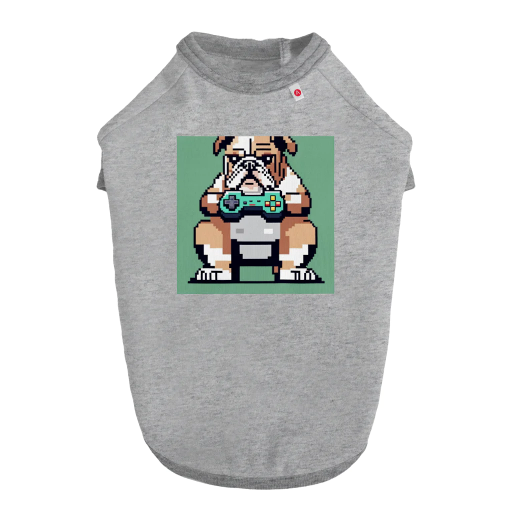 barisukaのゲーム中毒のブルドッグ Dog T-shirt