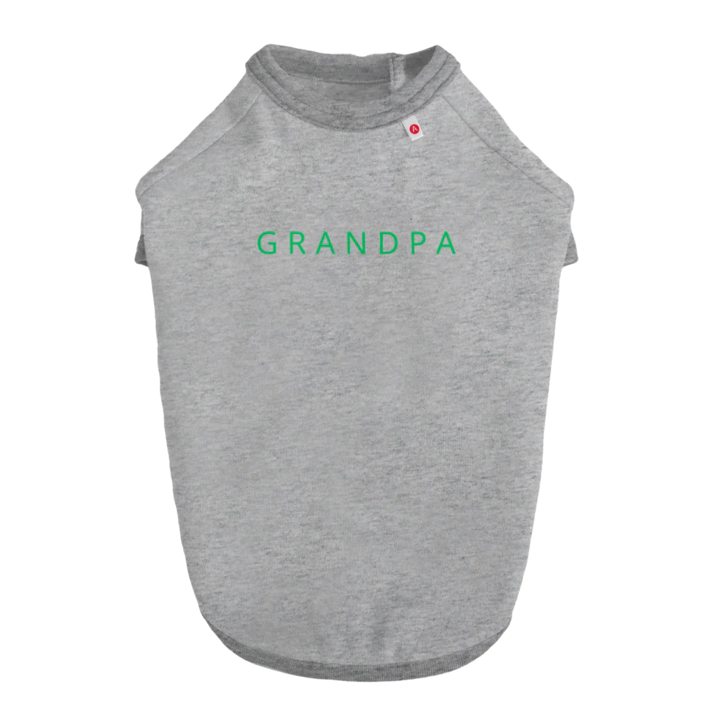 moiのGRANDPA(グリーン) ドッグTシャツ