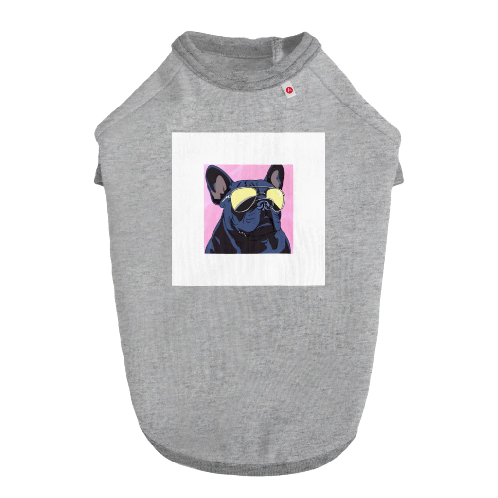 はむにだショップ【GURASAN】のGURASANフレンチブルドック Dog T-shirt