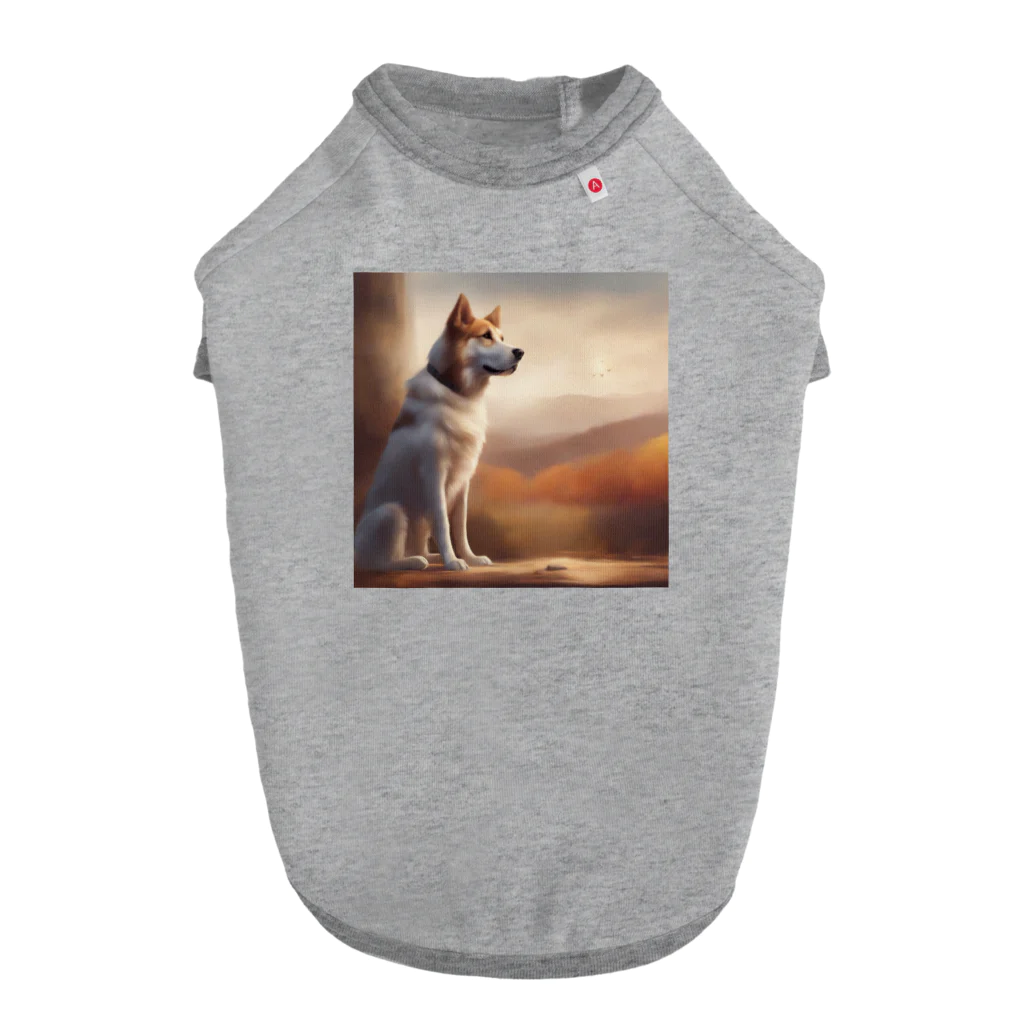 me-tooの遠くを見つめる愛犬 ドッグTシャツ