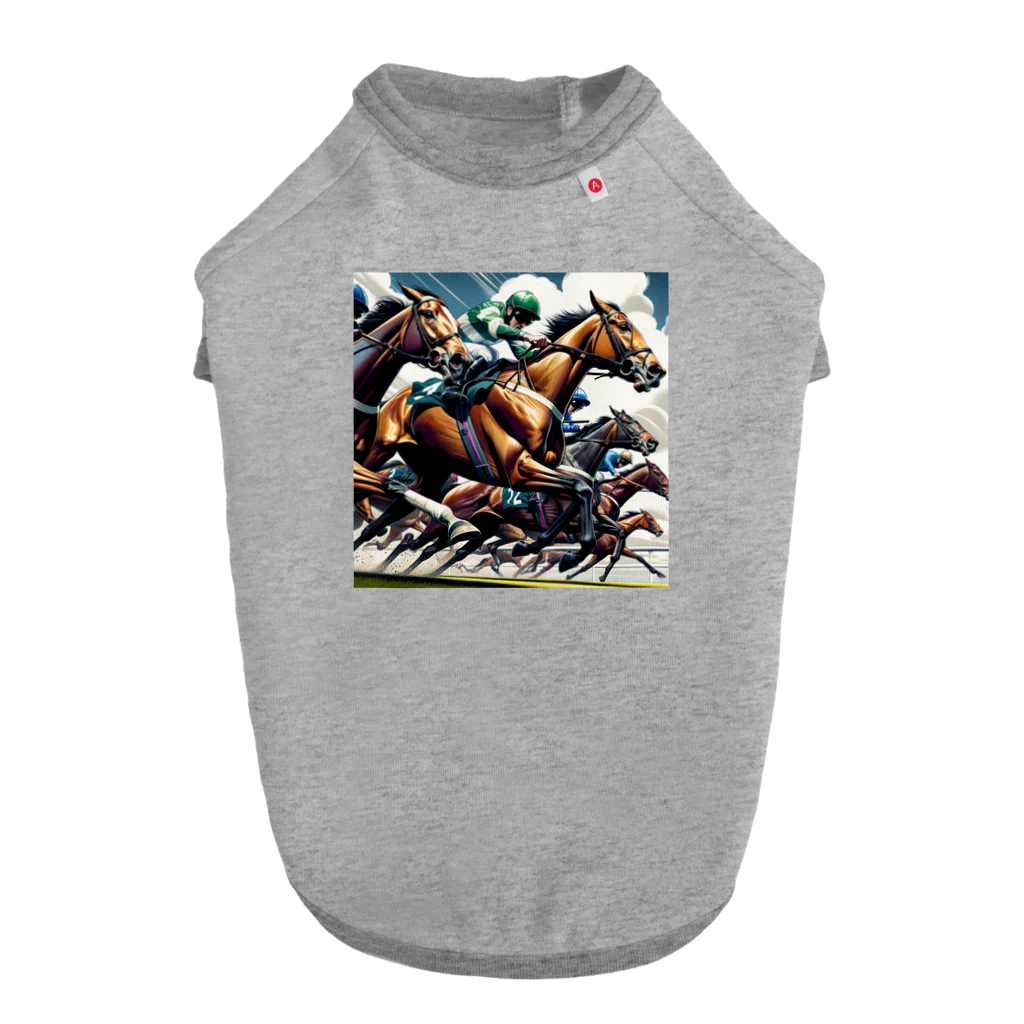 legendary horseのゴール前1ハロン、それは競馬の魂が燃え上がる瞬間 Dog T-shirt