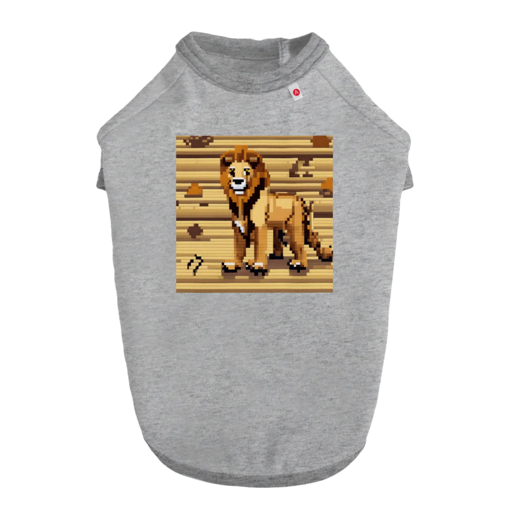 potechi2の走り去るライオンの足跡の部分 Dog T-shirt