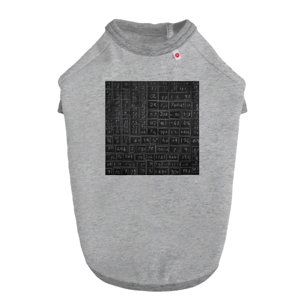 Isaiah_AI_Designの黒板の数字 Dog T-shirt