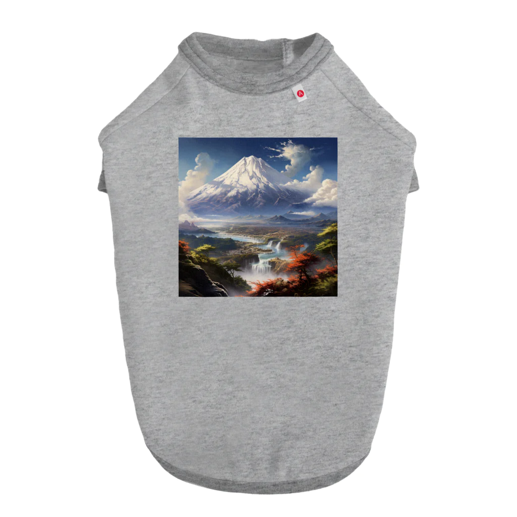 AQUAMETAVERSEの山の美しい風景　なでしこ1478 ドッグTシャツ