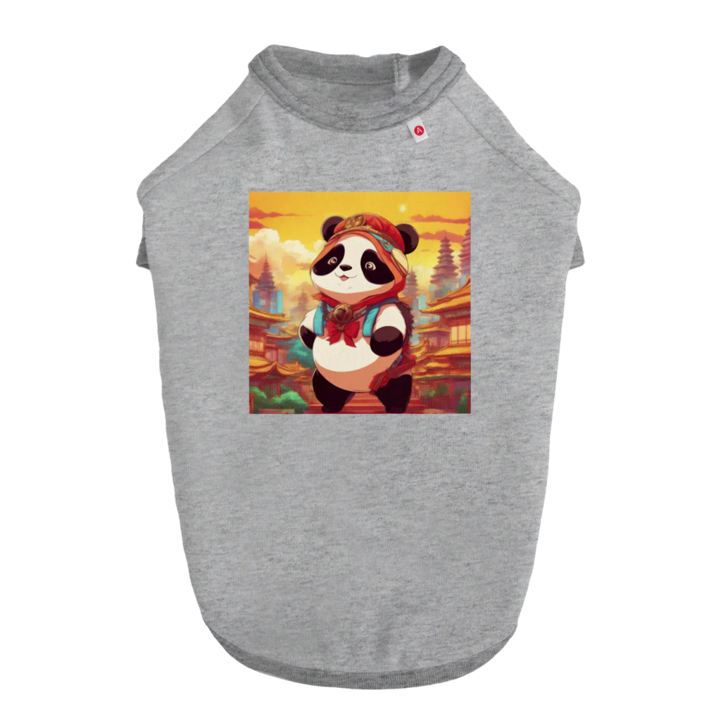 crazypanda2の冒険パンダ ドッグTシャツ