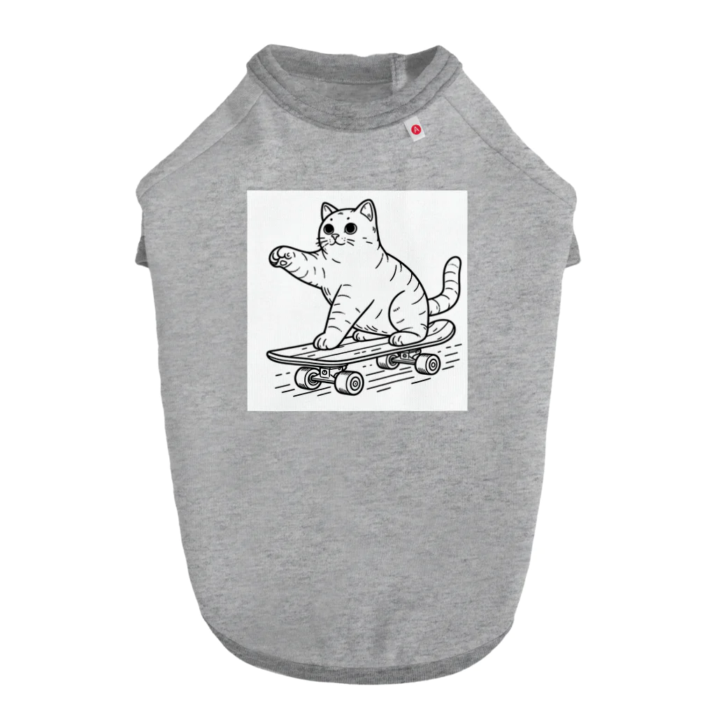 hakumenhonのスケートボード猫 Dog T-shirt