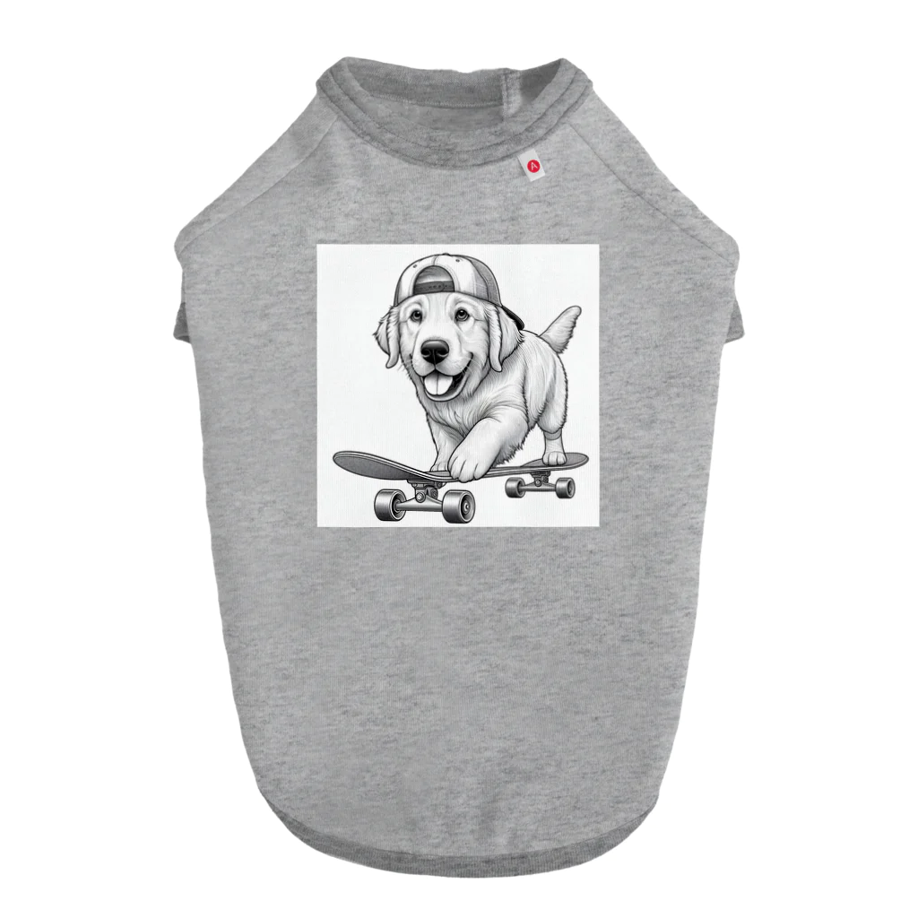 hakumenhonのスケートボード犬 Dog T-shirt