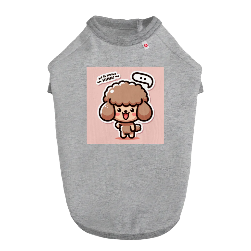 keikei5のふわふわな毛並みが魅力的な、かわいいトイプードル ドッグTシャツ