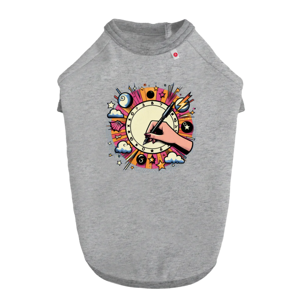 momonekokoのキャンバスに絵を描く女性 Dog T-shirt