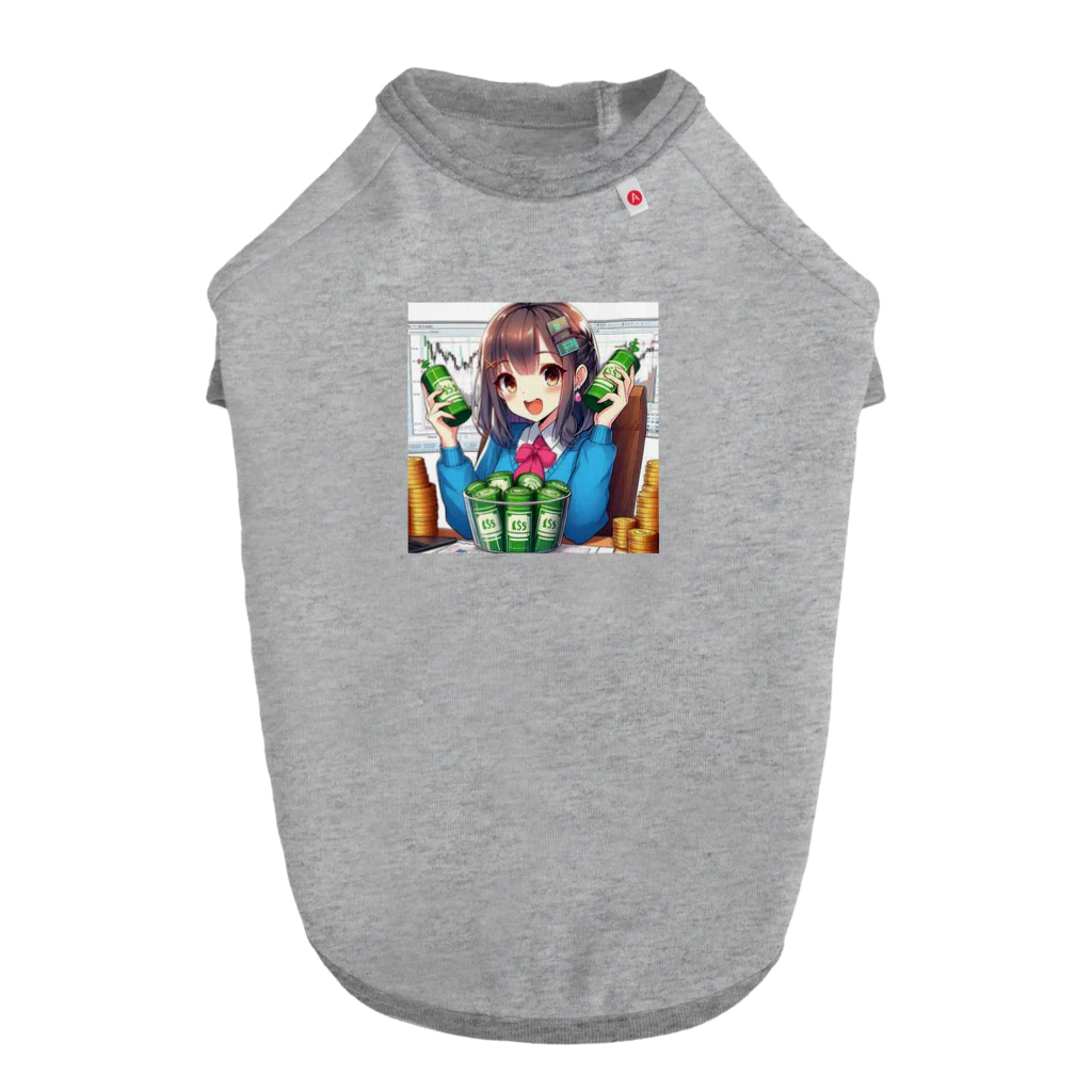 BURABOの魅力的な美少女がNISAで投資 ドッグTシャツ