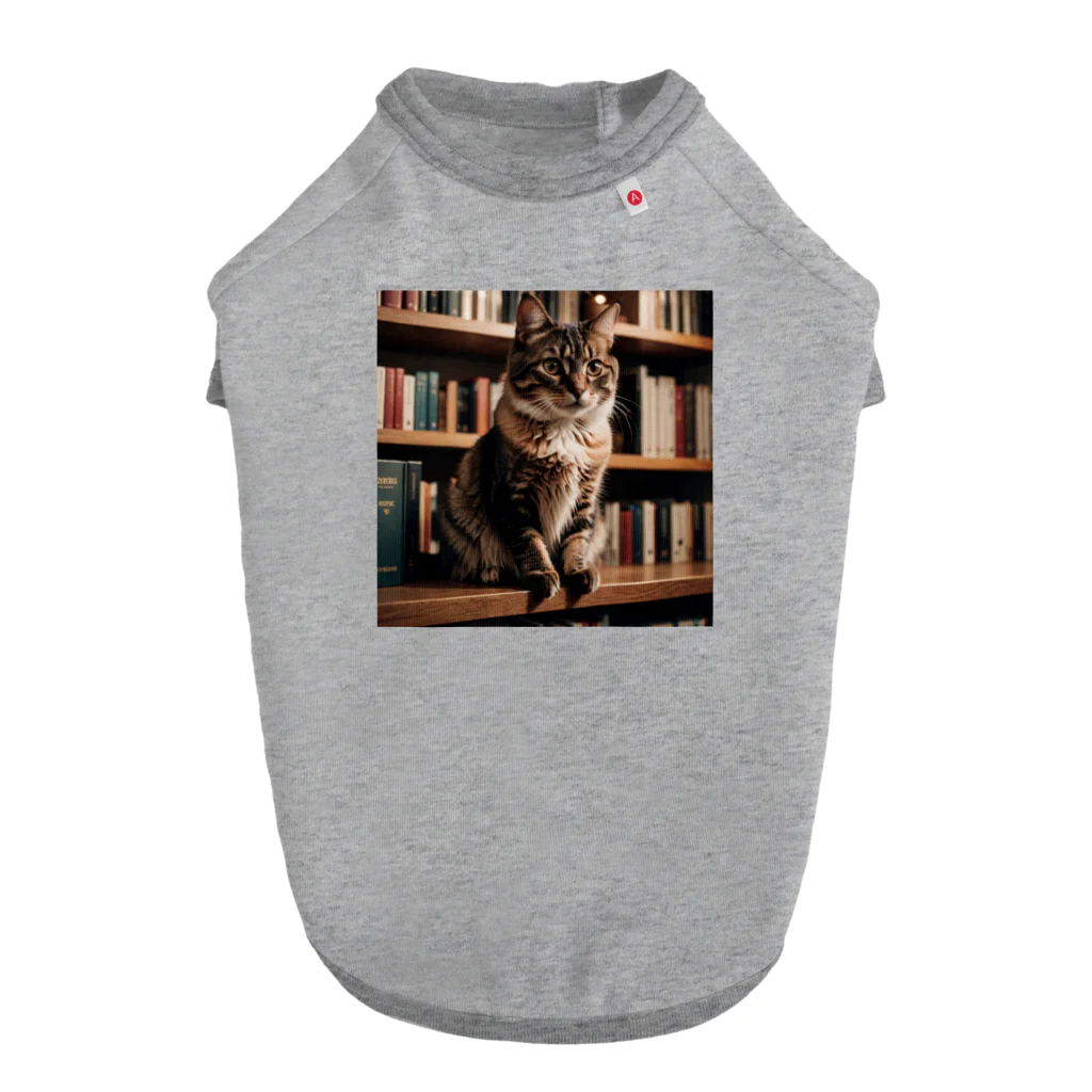 miyabi1116の書斎にたたずむ猫 ドッグTシャツ