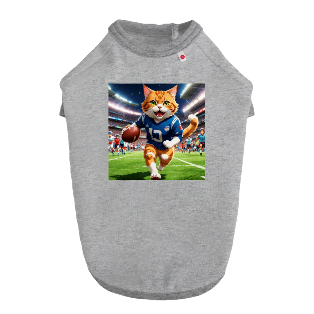 NekoAshiNoBathtubのアメリカンフットボールネコ Dog T-shirt