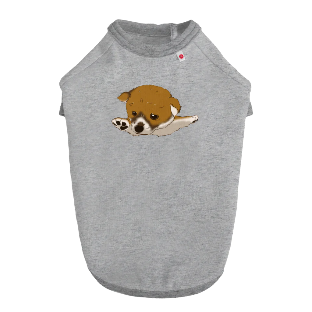 WANPU  by YUn.の飛行機ポーズ　柴　カラー版 Dog T-shirt