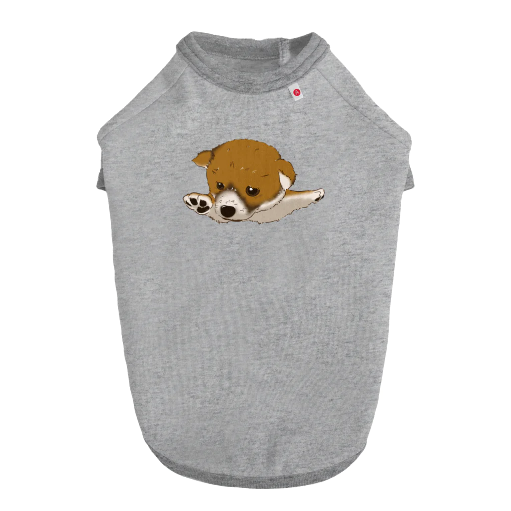 WANPU  by YUn.の飛行機ポーズ　柴　カラー改良版 Dog T-shirt