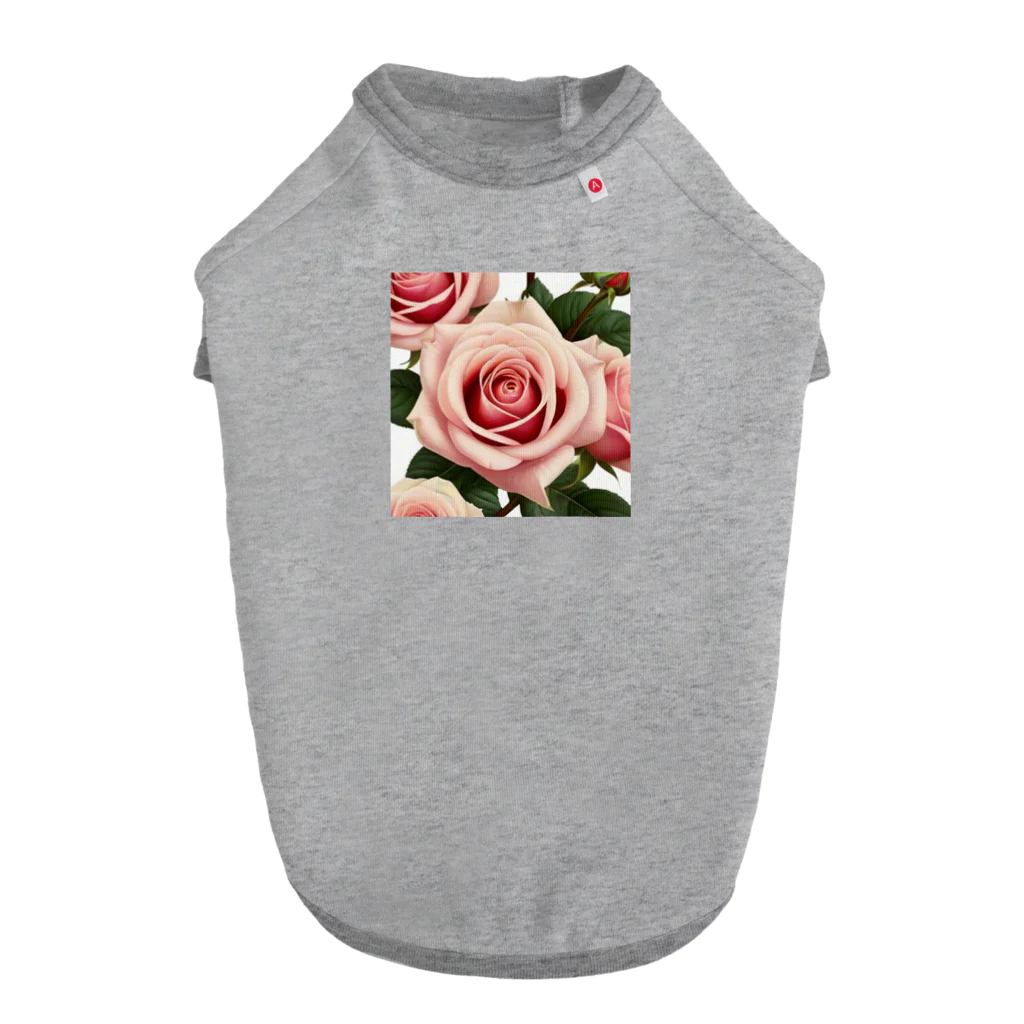 masahの薔薇プリント ドッグTシャツ