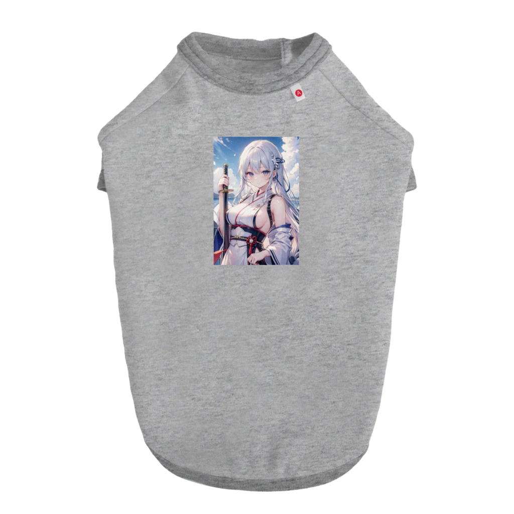 巫女スタぐらむの日本刀をもった美少女 Dog T-shirt