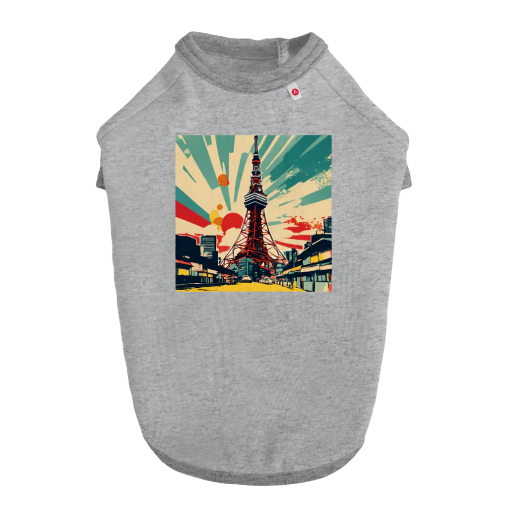 NeoPopGalleryのPOPARTTOKYOTOWER ドッグTシャツ