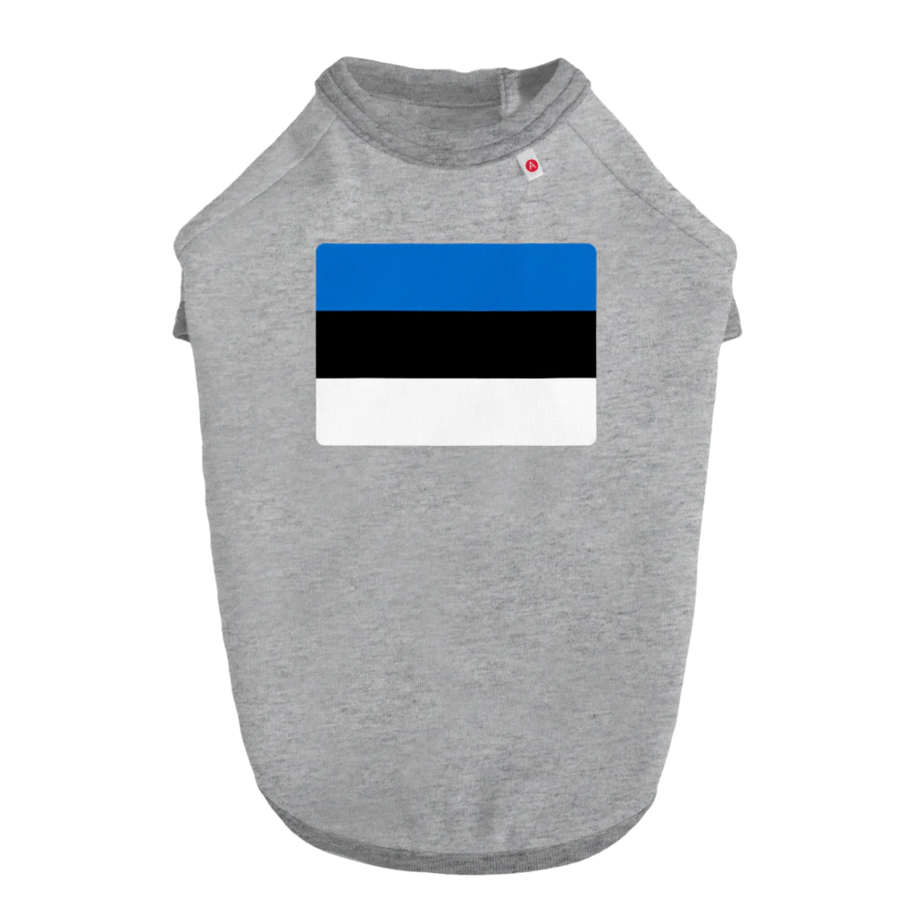 お絵かき屋さんのエストニアの国旗 ドッグTシャツ