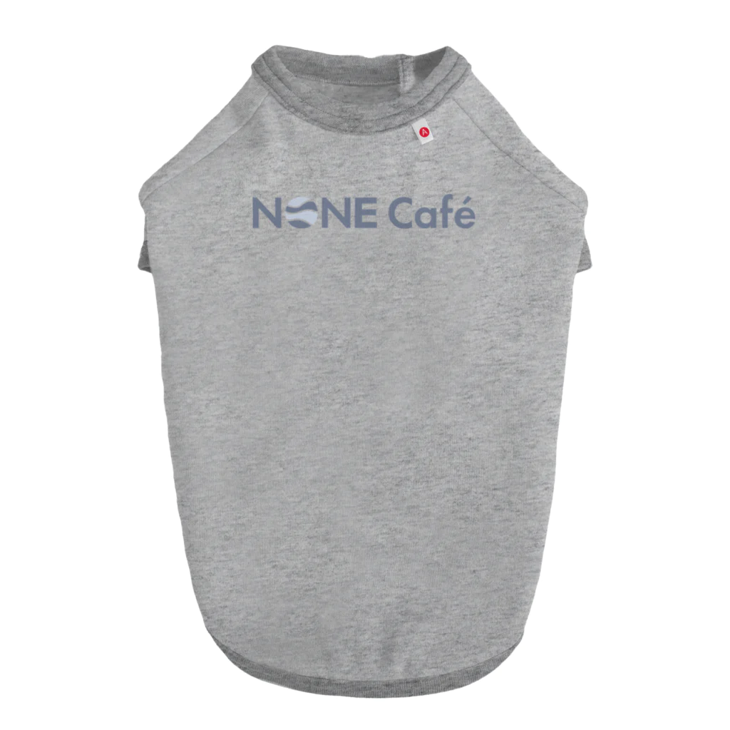 nonecafe_karuizawaのロゴ文字（ブルーグレイver） Dog T-shirt