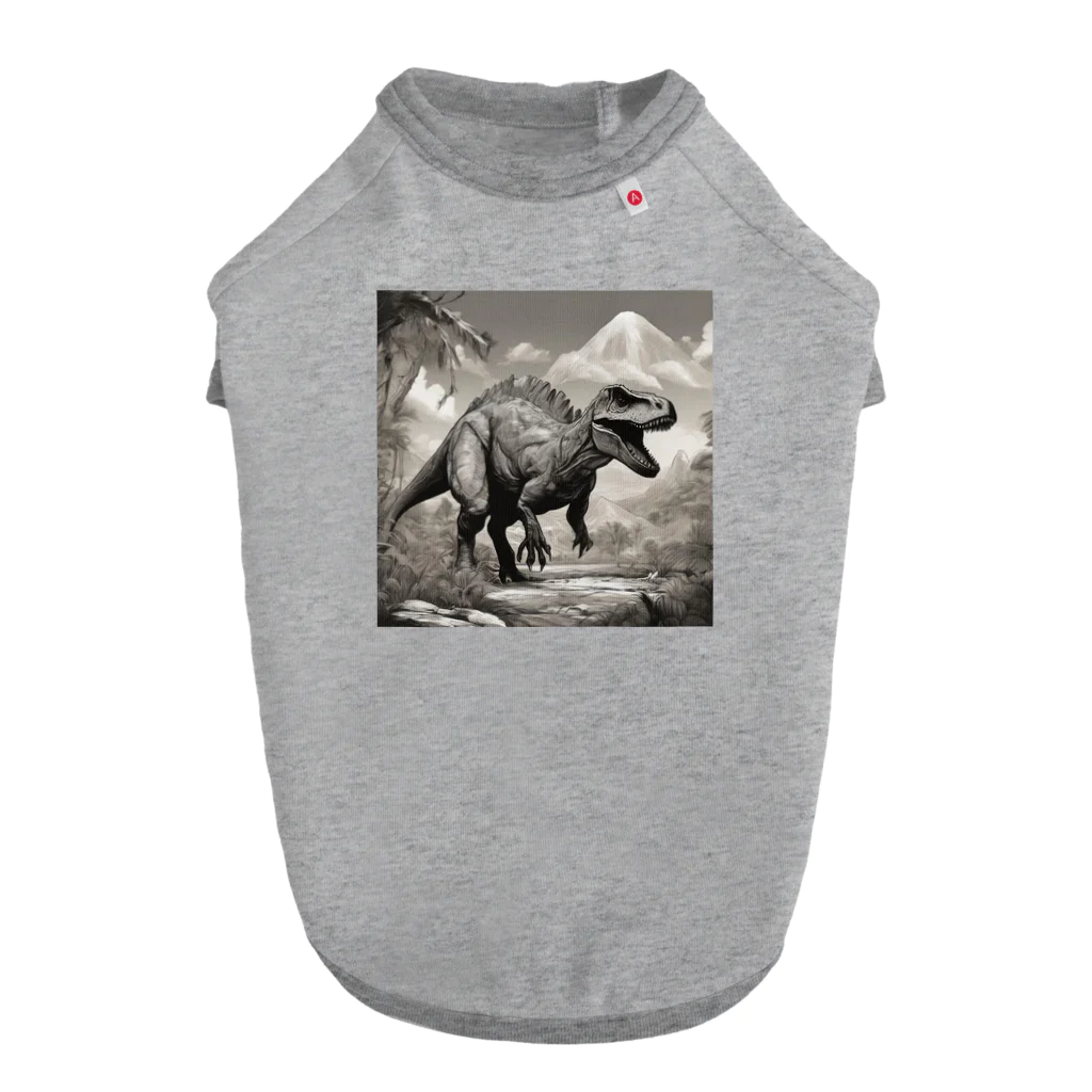 konyuの白黒恐竜 Dog T-shirt