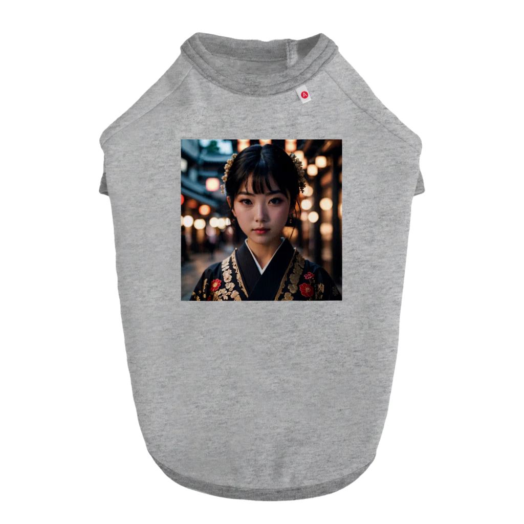 yuyuu_youtubeの着物の少女 ドッグTシャツ