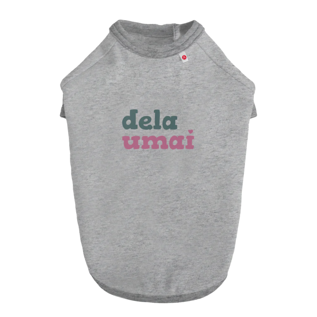 carl-carlのdela umai ロゴ ドッグTシャツ