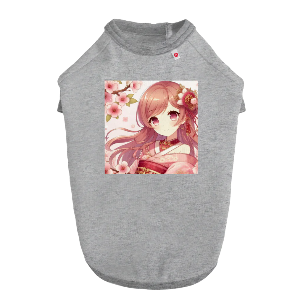 Japan-sakuraの桜の乙姫 ドッグTシャツ