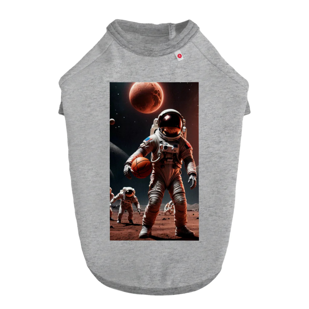 SwishStyle のバスケ宇宙時代 ドッグTシャツ