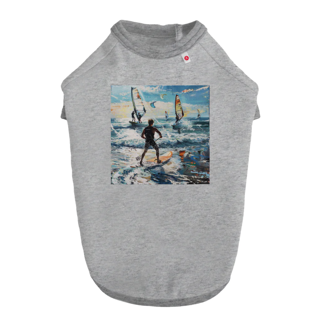 AQUAMETAVERSEのsupとwindsurfingレース　エンジェル717 2065 ドッグTシャツ