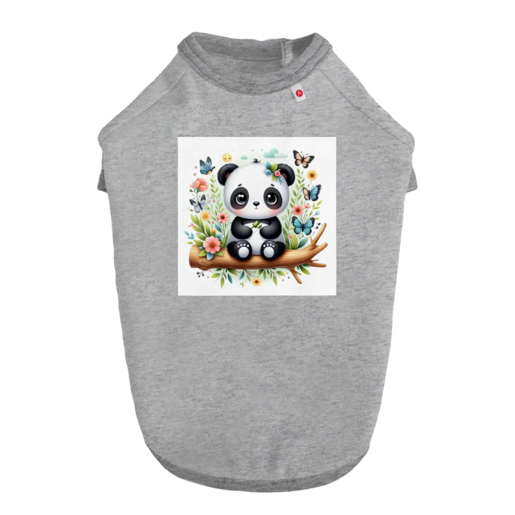 アミュペンの悲し座りパンダ Dog T-shirt