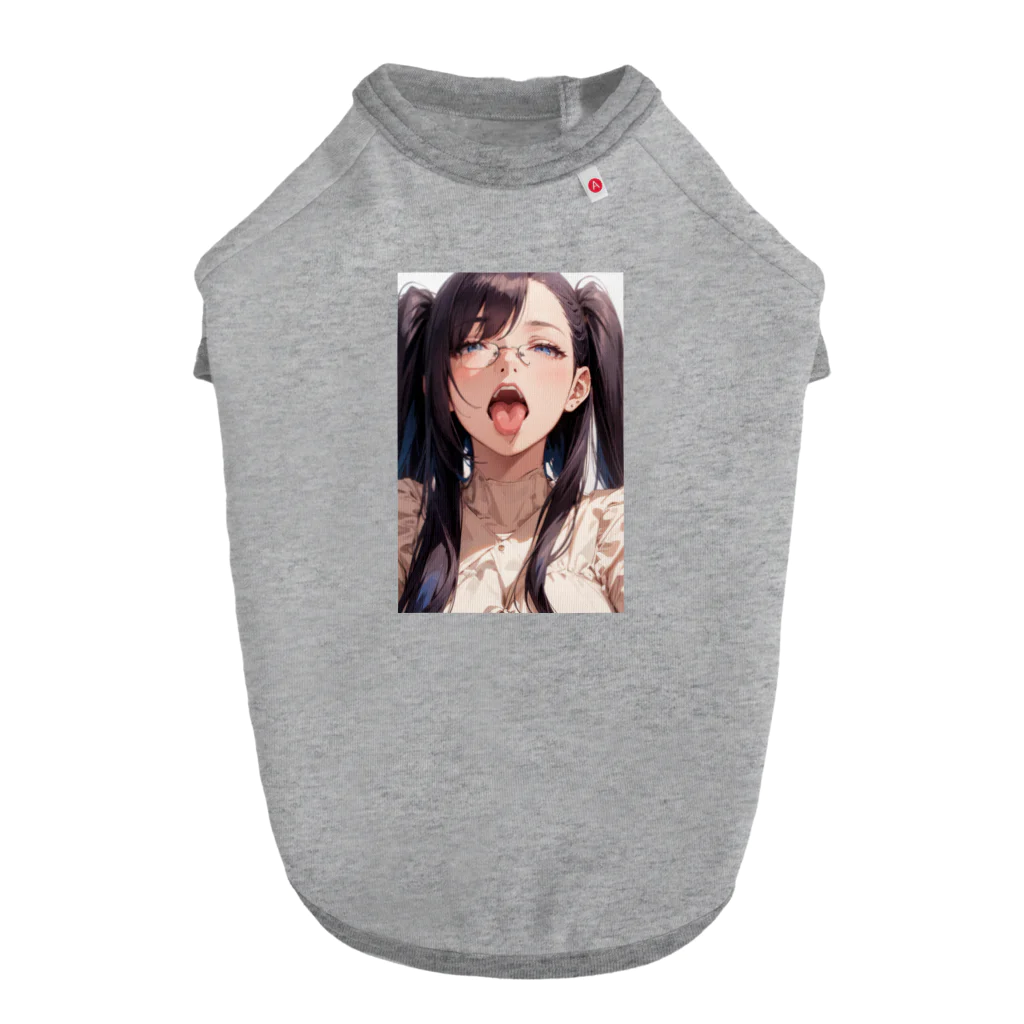 美少女学院の黒髪美少女　美鈴ちゃんメガネ Dog T-shirt