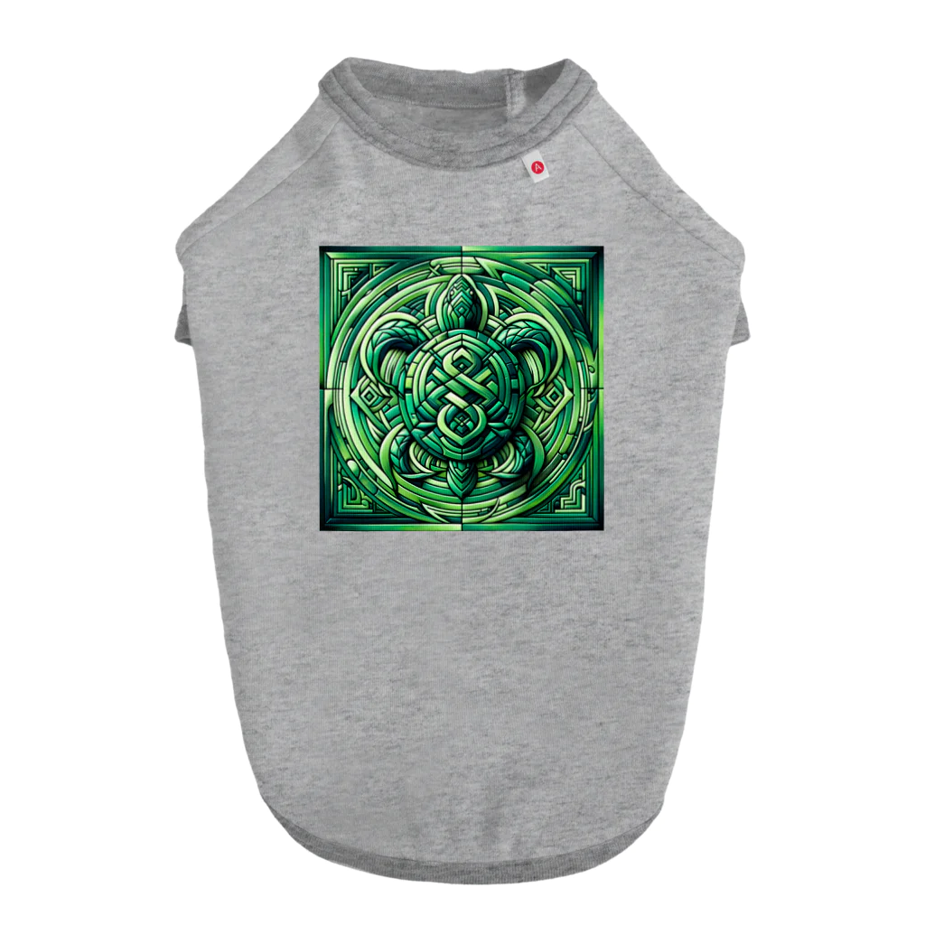 トトベス(T∴B∴M∴)⚡️の🐢玄武エメラルド護符🐍健康祈願、グラウンディング ドッグTシャツ