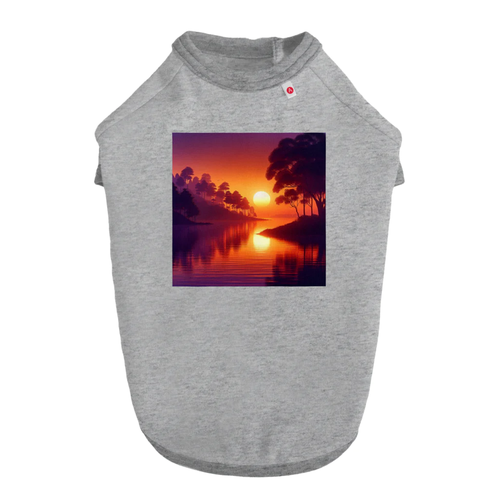 波乗り南国🏝️の夕陽 Dog T-shirt