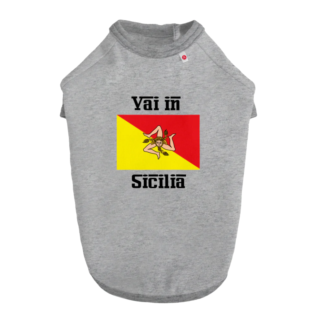 Tee Horizonの【旅行シリーズ】Val in Sicilia （シチリアへ行け） ドッグTシャツ