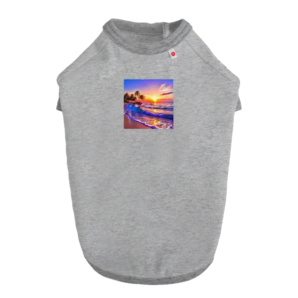 11mi_mi11の🌴ビーチサンセット☀ ドッグTシャツ