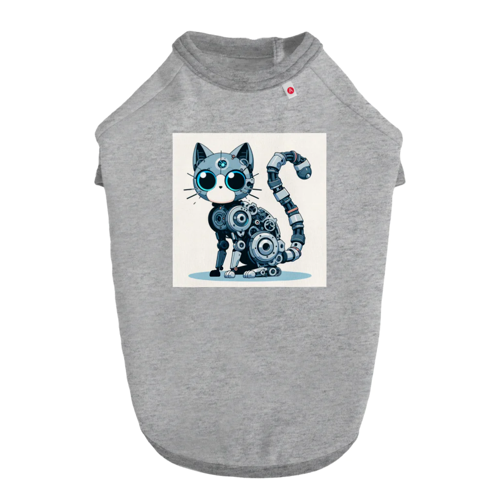 Cute Animal SHOPのメカニカルな猫 Dog T-shirt