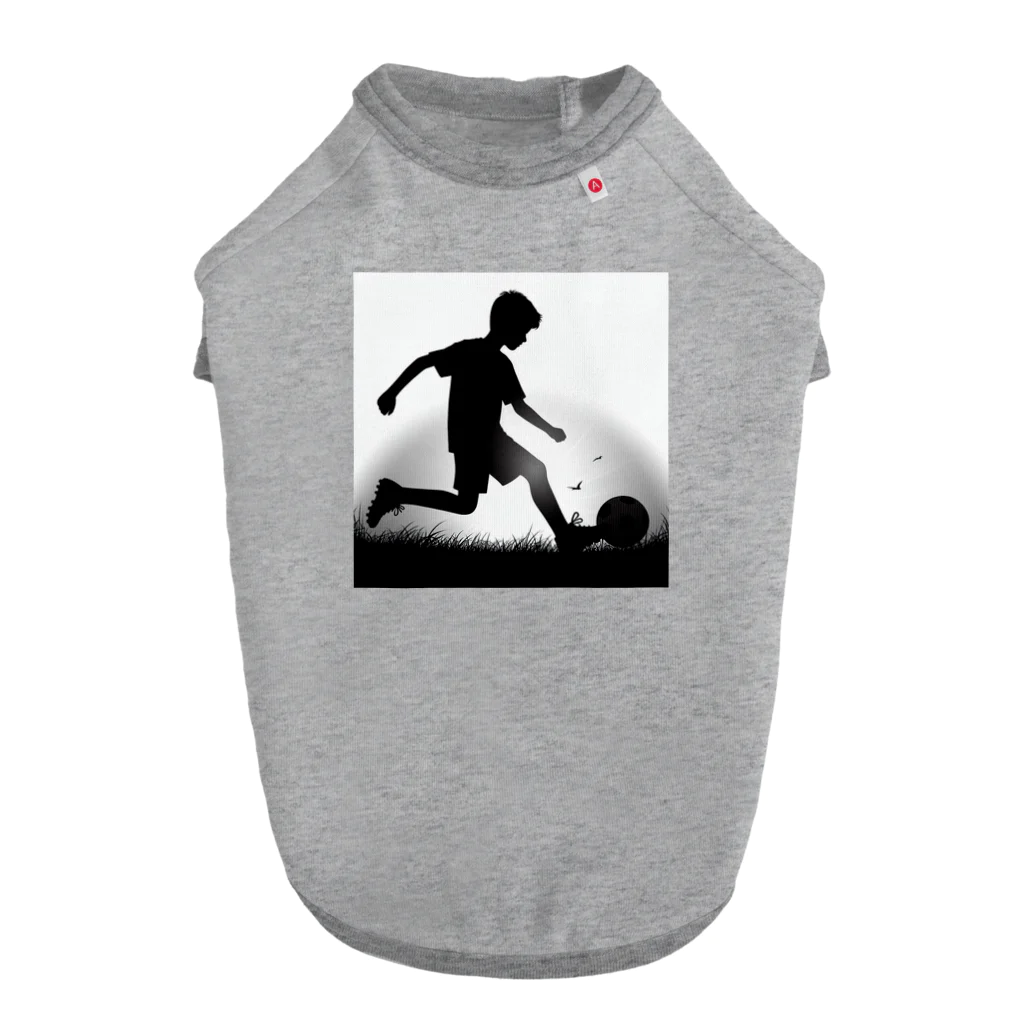 foot8のサッカー少年２ ドッグTシャツ