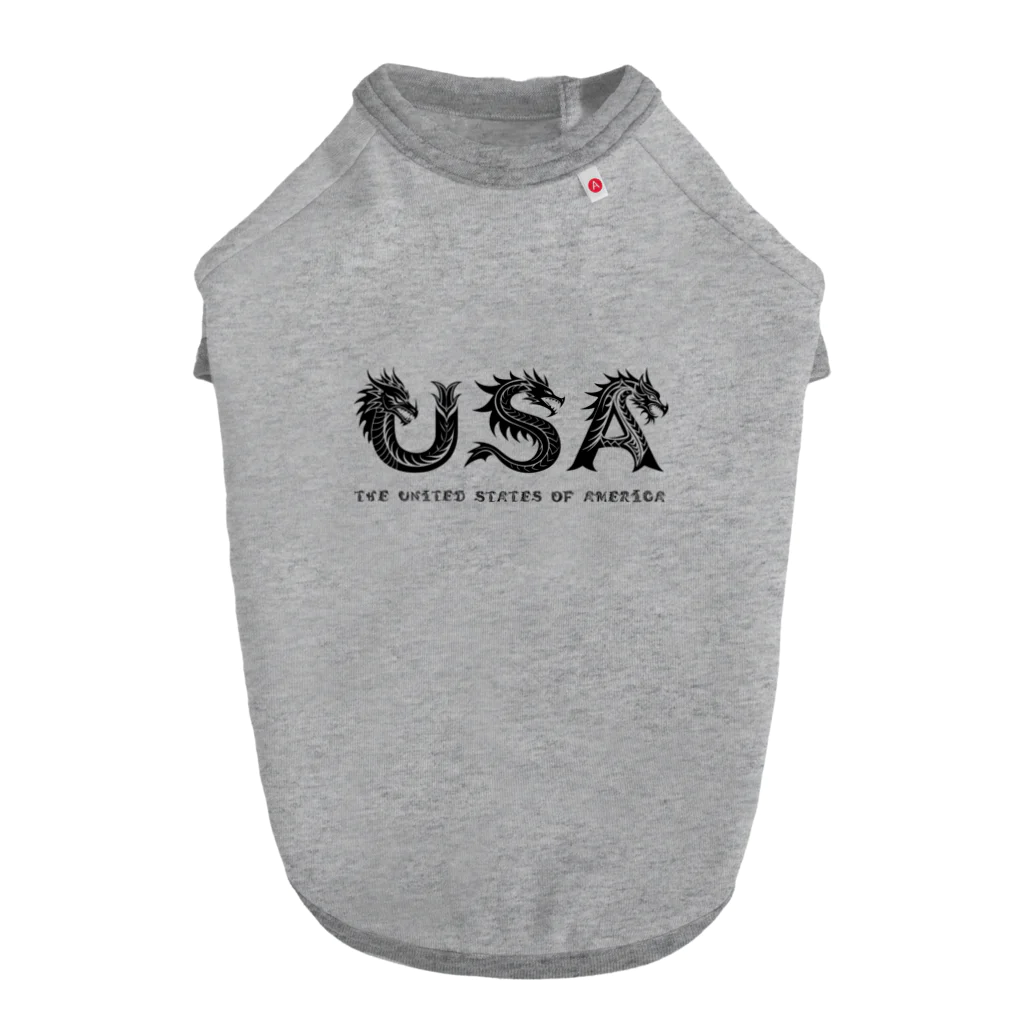 AwagoModeのUSA (The United States of America) Type1 (10) ドッグTシャツ