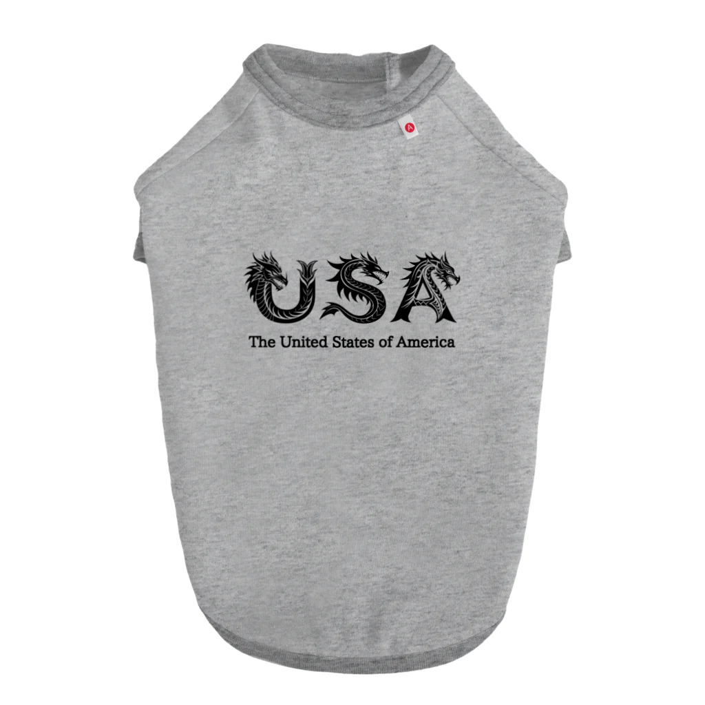 AwagoModeのUSA (The United States of America) Type2 (15) ドッグTシャツ