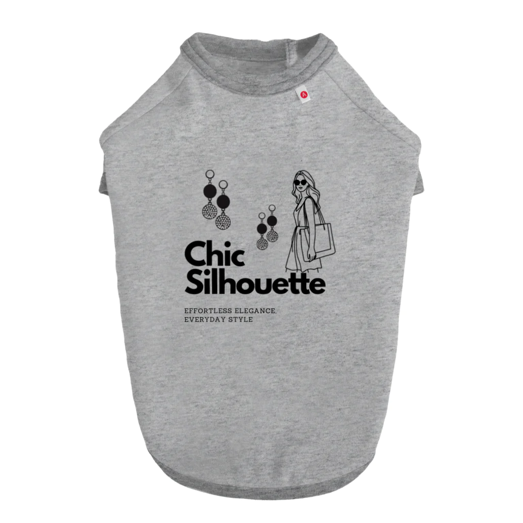 CHIBE86のChic Silhouette Dog T-shirt