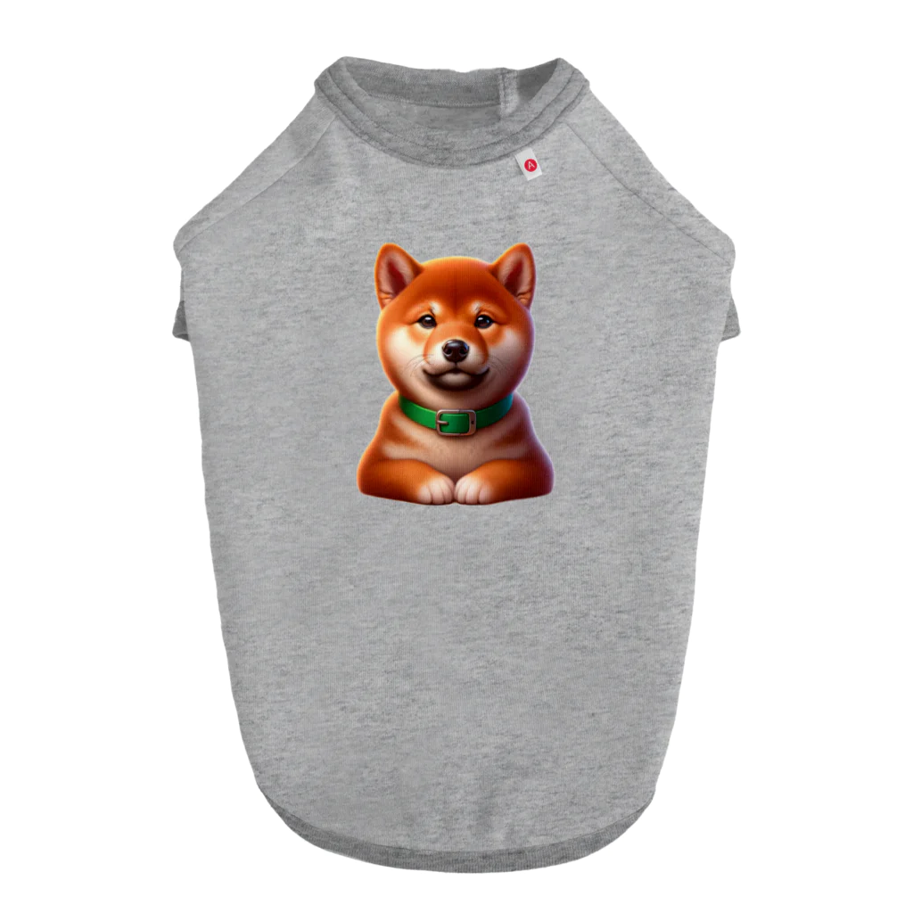 柴楽のフレンドリーな柴犬 ドッグTシャツ