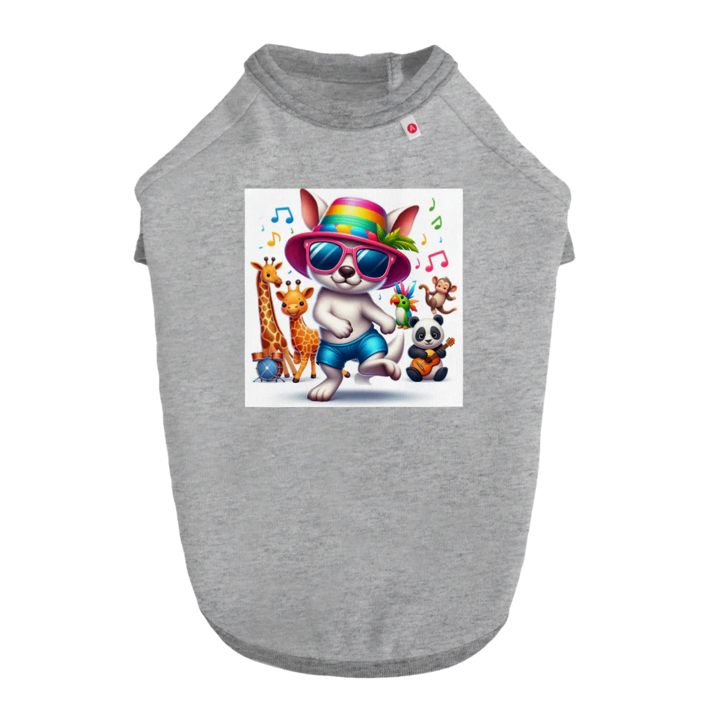 パカオのダンシングアニマル Dog T-shirt