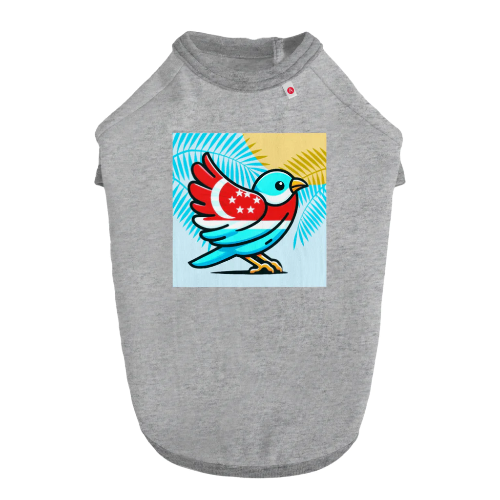 bugisショップの煌めくトロピカルバード🐦️ ドッグTシャツ